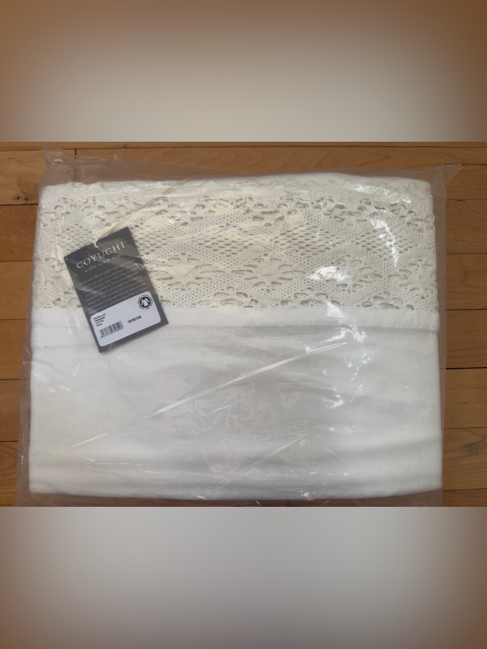 New w Tags! Rare! Coyuchi Organic Cotton Grand Lace Tablecoth